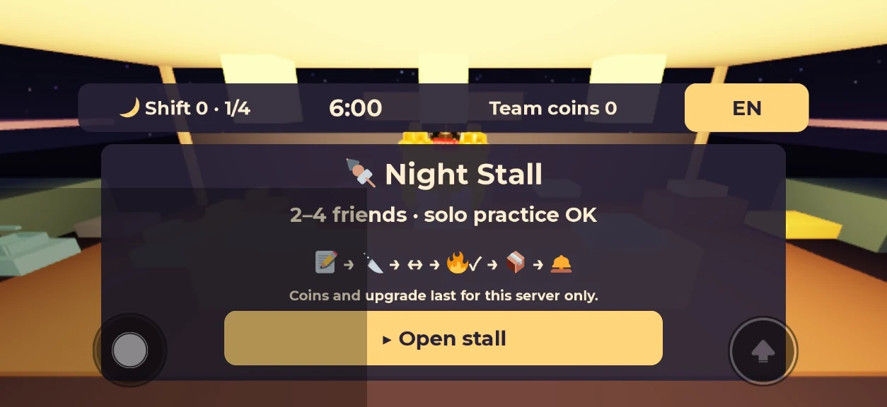 Local Studio prototype: Night Stall before opening.